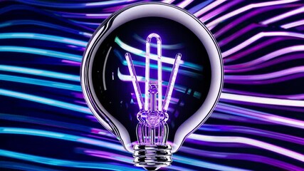 Poster - vector illustration of a light bulb