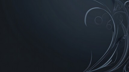 Wall Mural - Dark gray floral design background