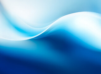 Aufkleber - Calm abstract background of smooth, flowing waves in shades of blue and white.  A serene and peaceful visual with a gentle texture.