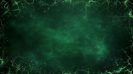 Poster - Green energy nebula, cosmic background