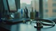 © Ummeya - Medical Stethoscope on Desk Doctor s Office Healthcare Concept Close up