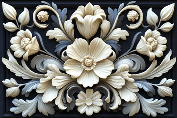 Canvas Print - Baroque Background