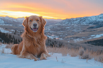 Wall Mural - Dog Ski