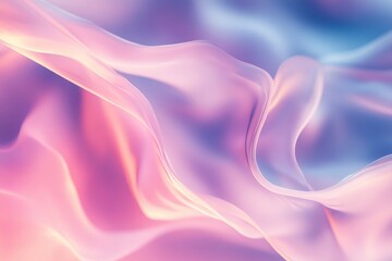 Wall Mural - Abstract Pastel Fabric Drape with Soft Pink Purple and Blue Gradient