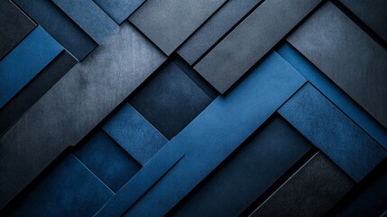 Wall Mural - Abstract minimalist wallpaper with orderly geometric elements on Blue background. Featuring white space in the center for text, ideal for design templates and modern banners.