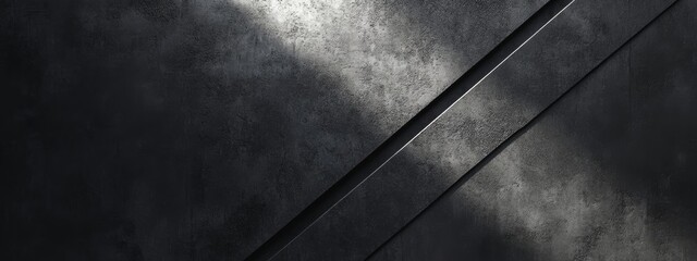 Wall Mural - scattered lines on a black background, minimalist design banner template with white space for text. 