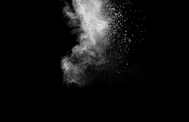 Wall Mural - White cloud of powdery substance is floating in the air