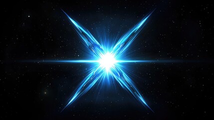 Wall Mural - Cosmic burst of light outer space digital art universe wide angle celestial phenomenon