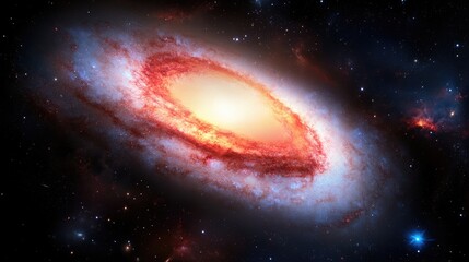 Wall Mural - Galactic formation event outer space digital art cosmic environment high-contrast viewpoint celestial concept