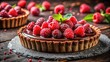© StudioATC - Decadent Chocolate Raspberry Tart: Gourmet Dessert Photography