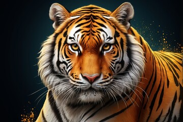 Wall Mural - there is a tiger that is looking at the camera