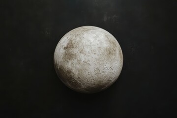 Wall Mural - moon model, dark background, cosmic, top view