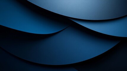 Wall Mural - Abstract minimalist wallpaper with sharp edges and geometric figures on Blue background. Featuring white space in the center for text, ideal for design templates and modern banners.