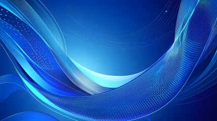 Wall Mural - abstract blue background featuring smooth lines and flowing shapes