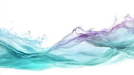 Wall Mural - abstract water wave with gradient color on white background