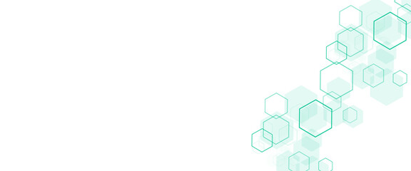 Wall Mural - vector hexagons pattern. geometric abstract background with simple hexagonal elements. medical, tech