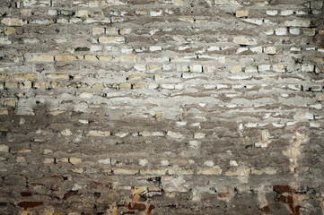 Wall Mural - brick wall, in the photo the texture of the brick wall of an old building