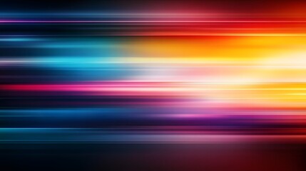 Wall Mural - abstract colorful horizontal streaks suggest motion and digital space