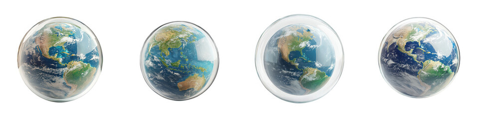 Wall Mural - 3d rendering of the planet earth depicting the continents and oceans represents global connectivity 