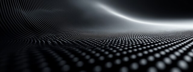 Wall Mural - elegant black background with delicate patterns for design, featuring white space in the center for 