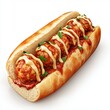 © Marina - Meatball Sub with marinara sauce, isolated on white