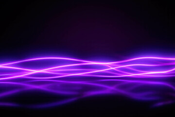 Wall Mural - Purple Light Effect Running in a Straight Line Across a Dark Background
