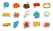 © freeject.net - set of pop up retro comic speech bubble element