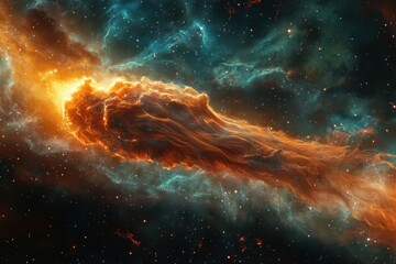 Wall Mural - a stunning cosmic landscape featuring a nebula and stars