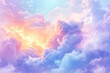 © lashkhidzetim - sky is filled with fluffy, colorful clouds. The colors are bright and vibrant, creating a sense of joy and wonder. The clouds seem to be floating effortlessly, as if they are weightless