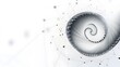 © irawan - Abstract spiral design with network connections on white background