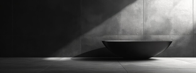 Wall Mural - sophisticated black background with minimalistic accents for design and banner templates. featuring 