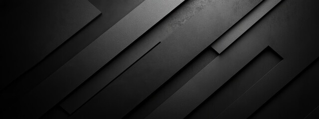 Wall Mural - sophisticated black background with subtle patterns for design, featuring white space in the center 