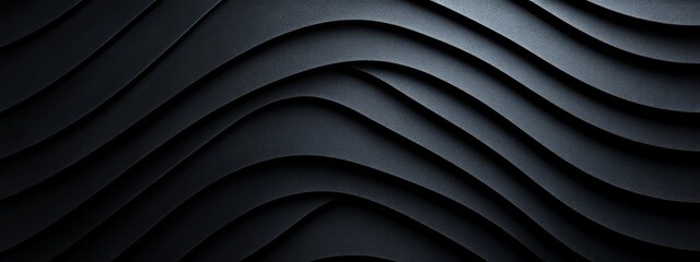 Wall Mural - sophisticated black background with zigzags and patterns for design, featuring white space in the ce