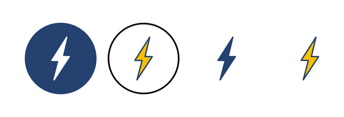 Wall Mural - lightning icon vector. electric icon vector. power icon. energy sign