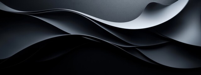 Wall Mural - stylish black background with abstract elements for design, featuring white space in the center for 