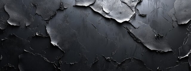 Wall Mural - stylish black background with abstract shapes for design, featuring white space in the center for te
