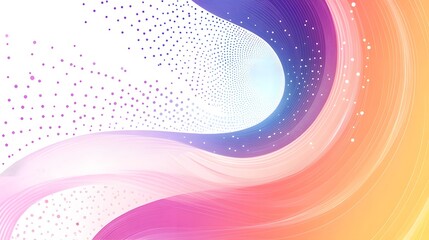 Wall Mural - abstract colorful waves with gradient and dots for background