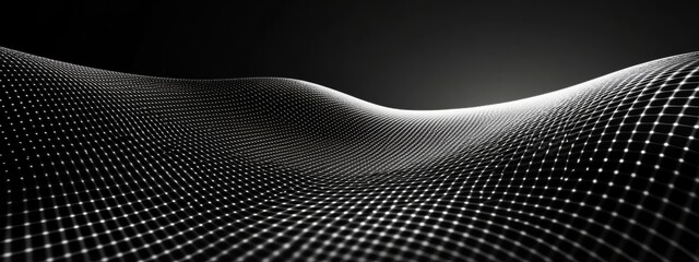 Wall Mural - stylish black background with grid lines for design, featuring white space in the center for text. a