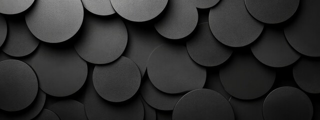 Wall Mural - trendy black background with futuristic elements for design, featuring white space in the center for