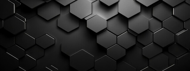 Wall Mural - trendy black background with futuristic motifs for design, featuring white space in the center for t