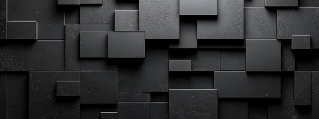 Wall Mural - trendy black background with futuristic motifs for design, featuring white space in the center for t