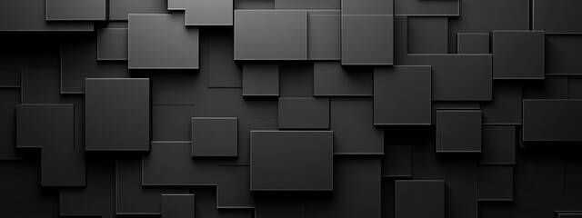 Wall Mural - trendy black background with futuristic motifs for design, featuring white space in the center for t