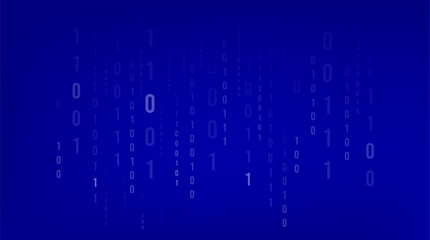 blue background with binary code in it is suitable for design backgrounds with digital, cyber, programmer concepts