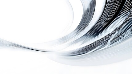 Wall Mural - abstract flowing binary code streams against a white background