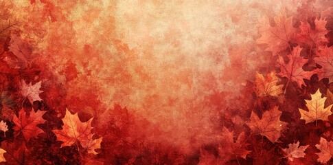 Wall Mural - artistic depiction showcases colorful autumn leaves in beautiful arrangement