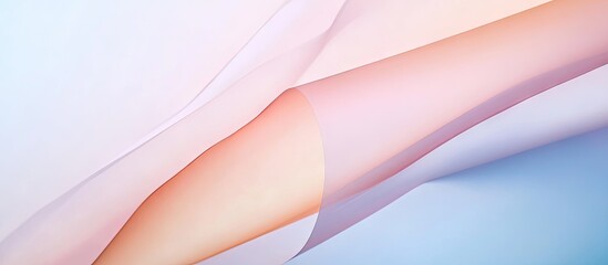 Fototapete - Pastel-colored transparent Japanese paper background with soft gradients blending from light pink to blue, creating a serene, harmonious atmosphere.