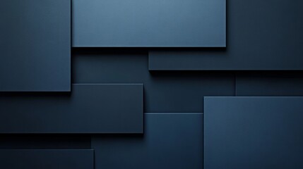 Wall Mural - Trendy Blue background with simplistic elements for design and banner templates. Fashionable minimalist wallpaper with geometric motifs and a central white space for text.
