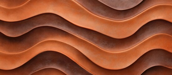 Fototapete - Warm caramel gradient background featuring intertwined wavy textures in rich brown and orange tones for a seasonal and inviting atmosphere.