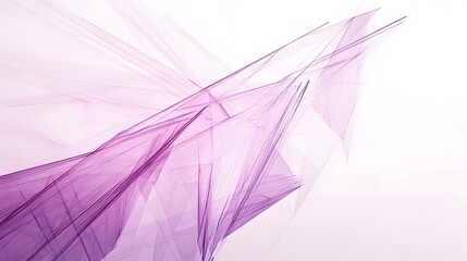 Wall Mural - abstract translucent purple geometric shapes overlap against a white background