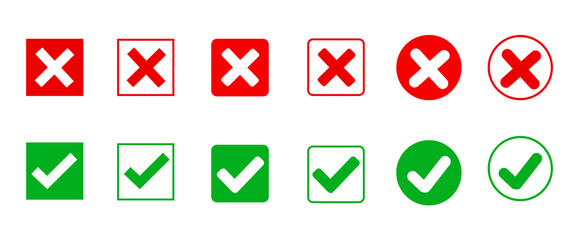 Wall Mural - set of check mark icon